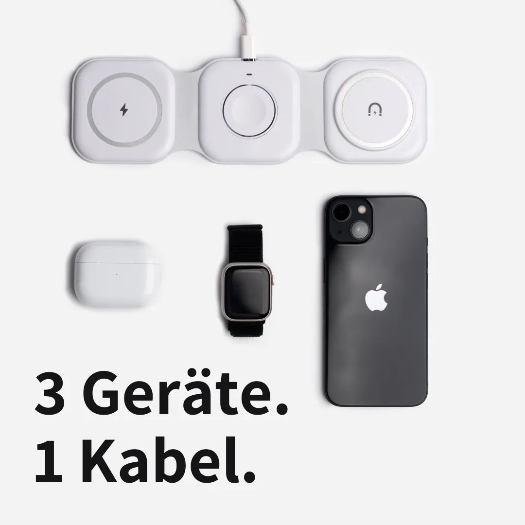 Kabelloses 3-in-1 Ladegerät für Smartphones