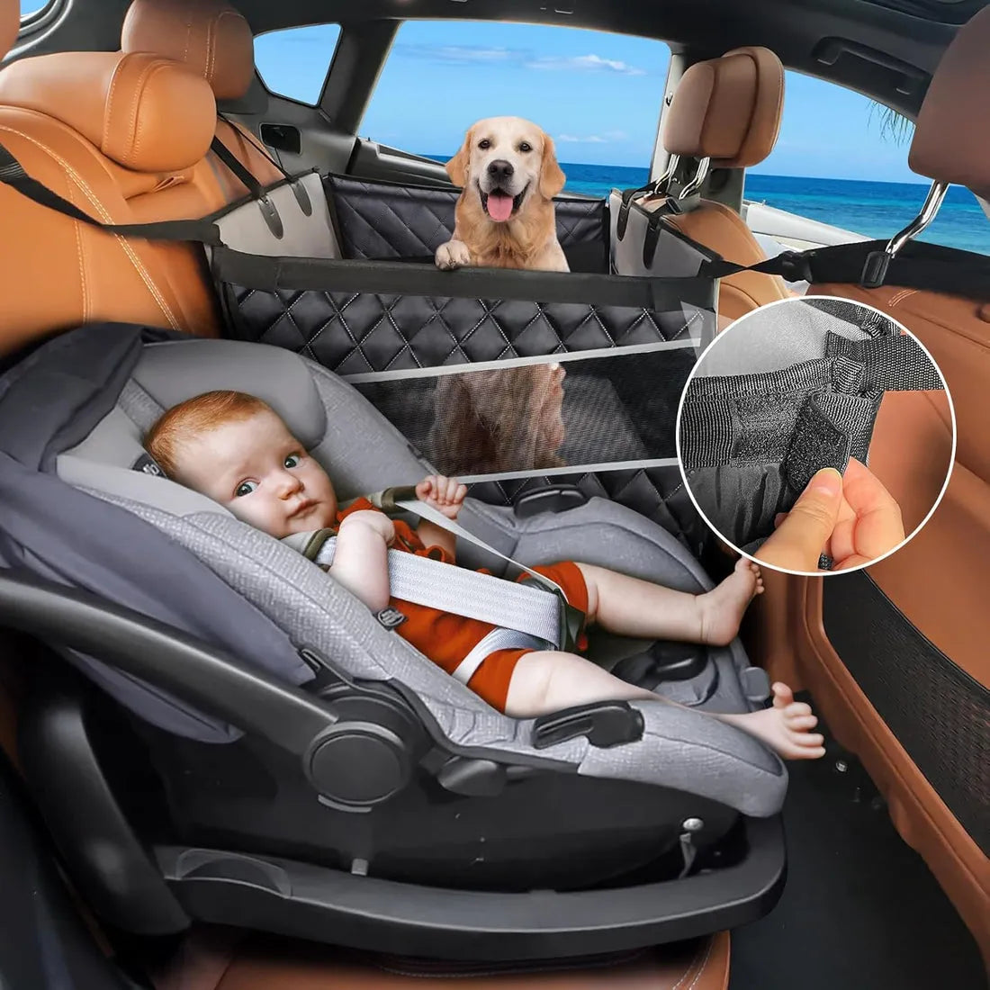 Autositz-Erweiterung mit Hartboden für Hunde