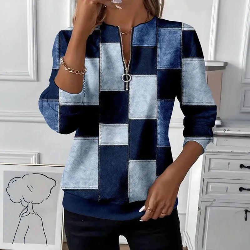 Patchwork-Sweatshirt Komfort