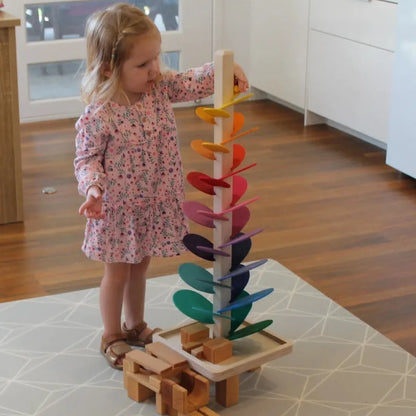 Musikalischer Baum aus Holz Regenbogen