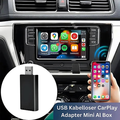 EasyPlay | Intelligenter Kabelloser Adapter für CarPlay & Android Auto | USB-A & USB-C