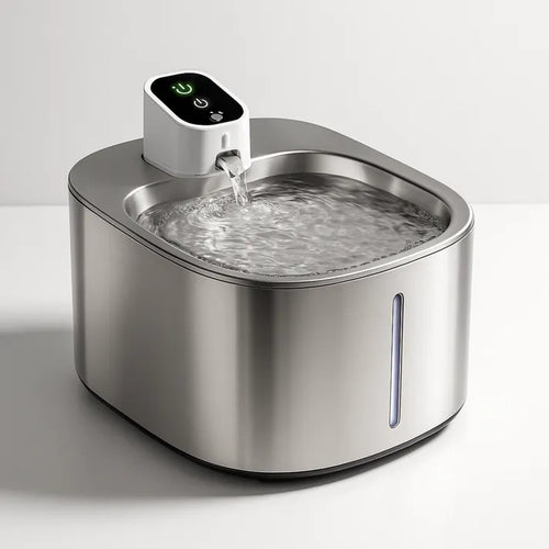 Wasserspender für Katzen aus Edelstahl