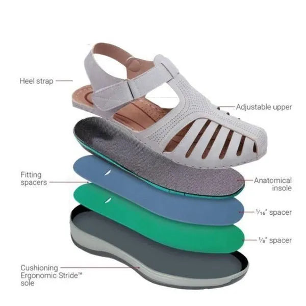 Bequeme und leichte Ledersandalen für Damen