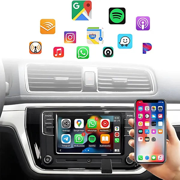 EasyPlay | Intelligenter Kabelloser Adapter für CarPlay & Android Auto | USB-A & USB-C