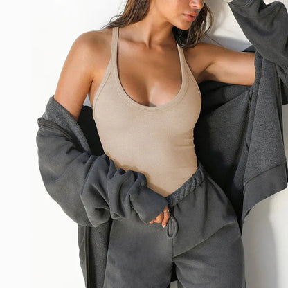 Damen-Rückenfreies Racerback-Tanktop