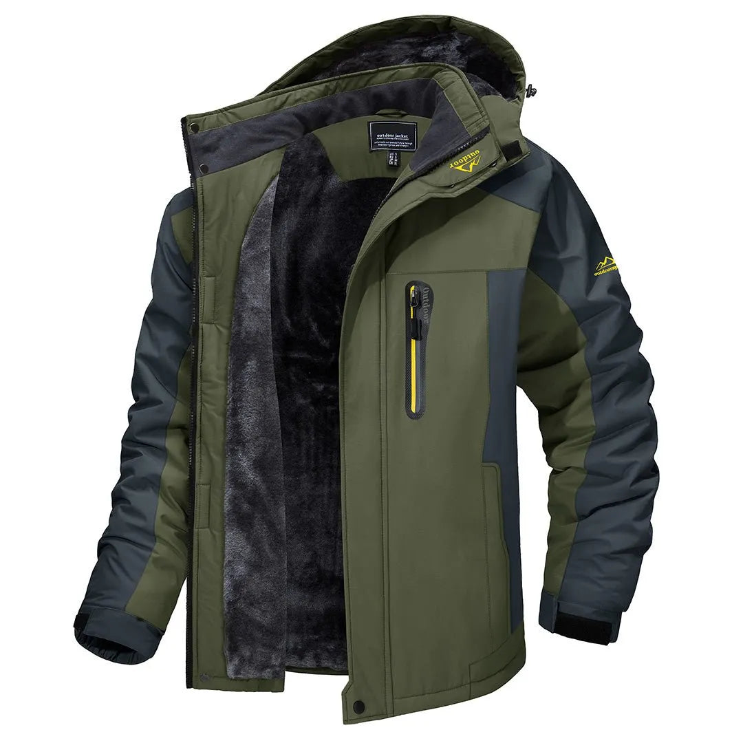 Wasserdichte Jacke mit Fleecefutter