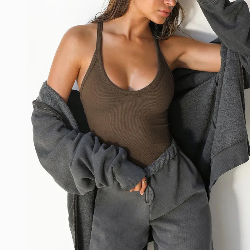 Damen-Rückenfreies Racerback-Tanktop
