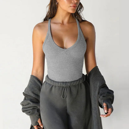 Damen-Rückenfreies Racerback-Tanktop