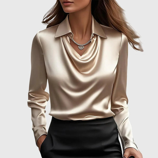 Elegante Satinbluse für Damen