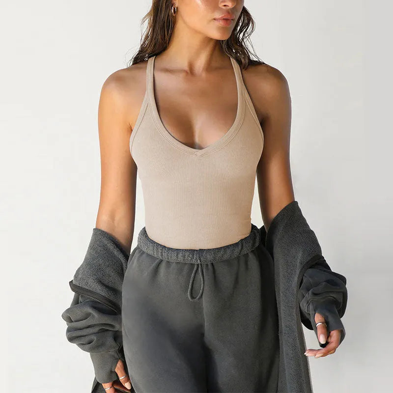 Damen-Rückenfreies Racerback-Tanktop