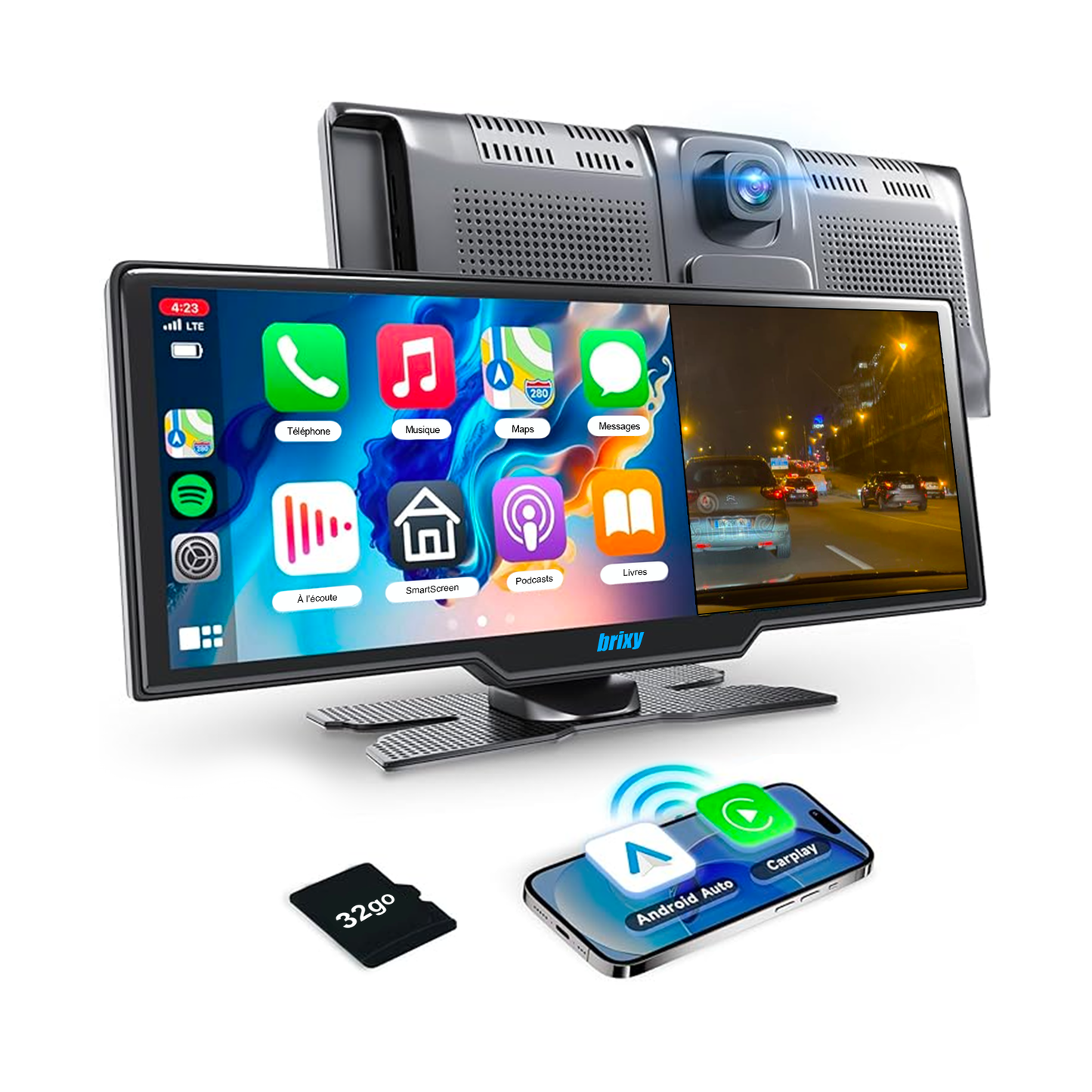 Dashcam con CarPlay 4K integrato - Brixy