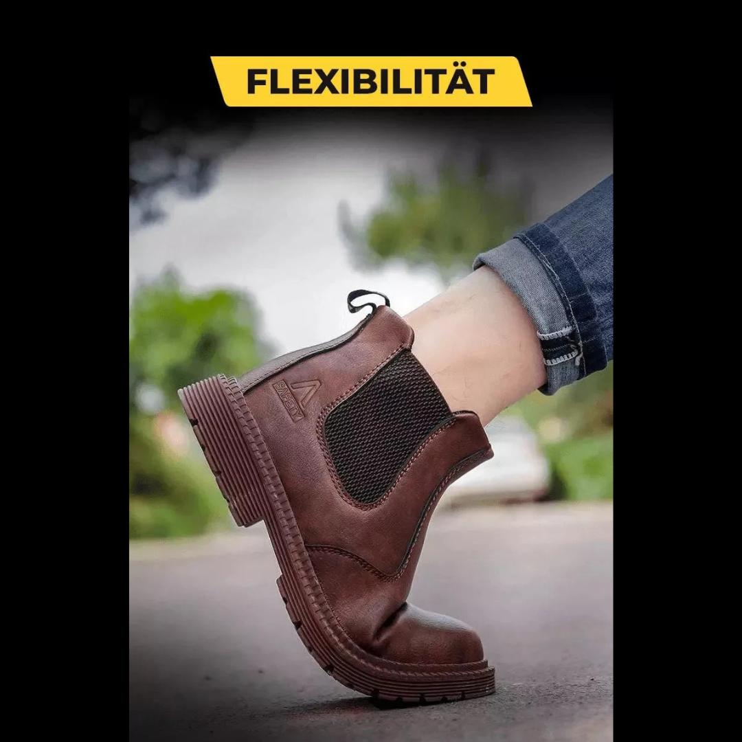 Scarpe da lavoro con rivestimento in legno