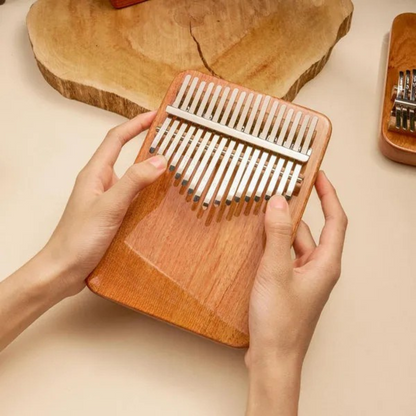 Kalimba 17 lame in legno naturale - Strumento rilassante portatile