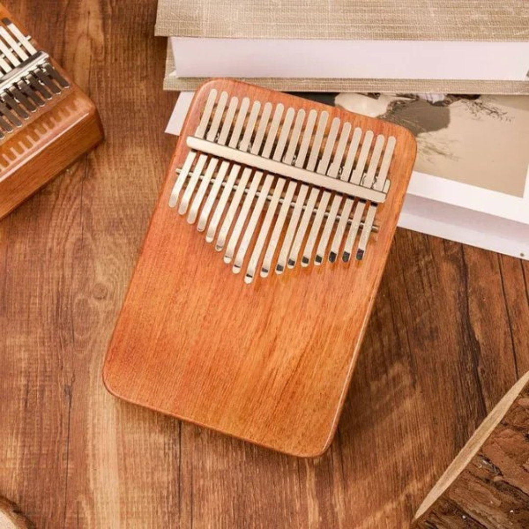Kalimba 17 lame in legno naturale - Strumento rilassante portatile