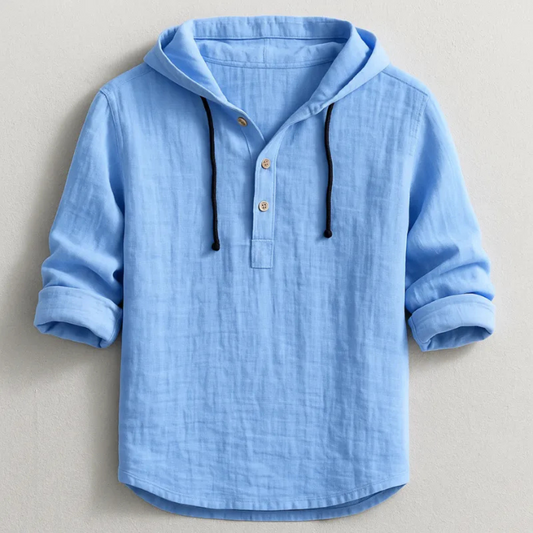 Camicia in cotone con cappuccio