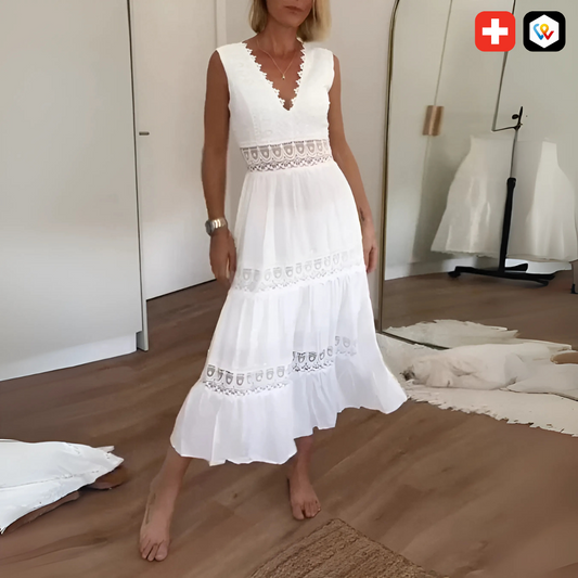 Abito lungo estivo bianco