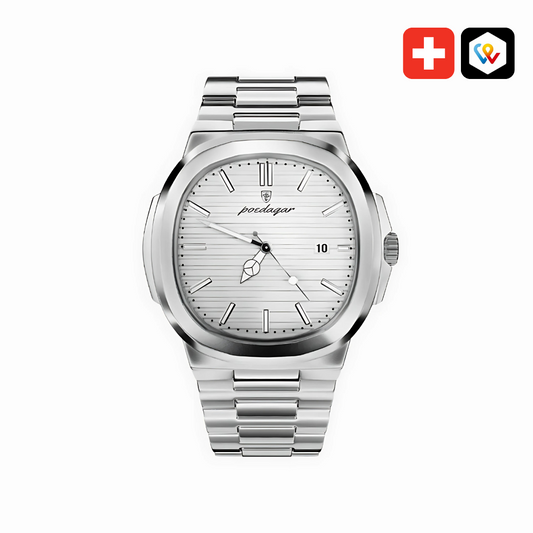 Armbanduhr minimalista Weiß Edelstahl