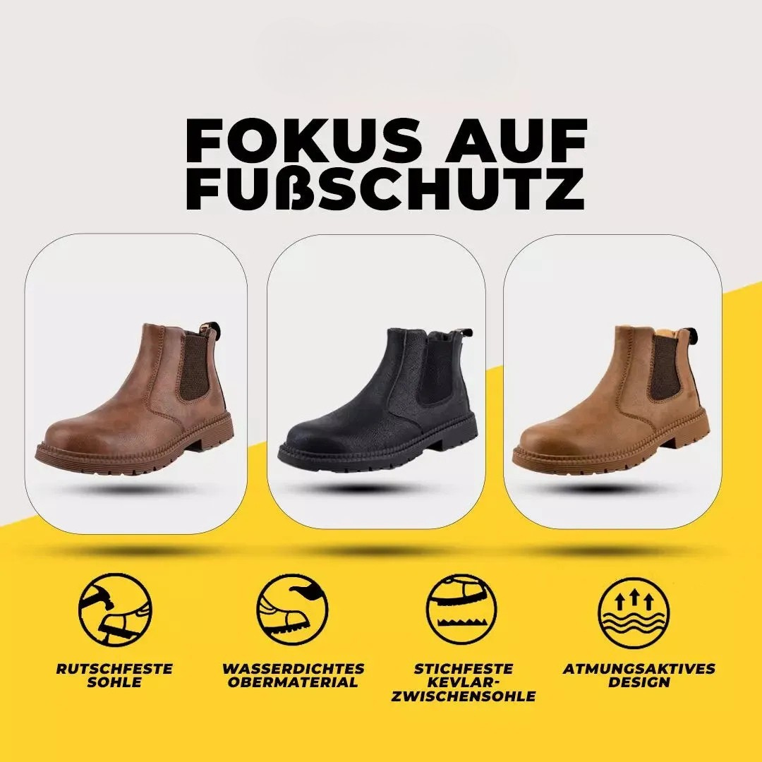 Scarpe da lavoro con rivestimento in legno