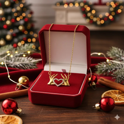 Collana d'oro con doppio cuore