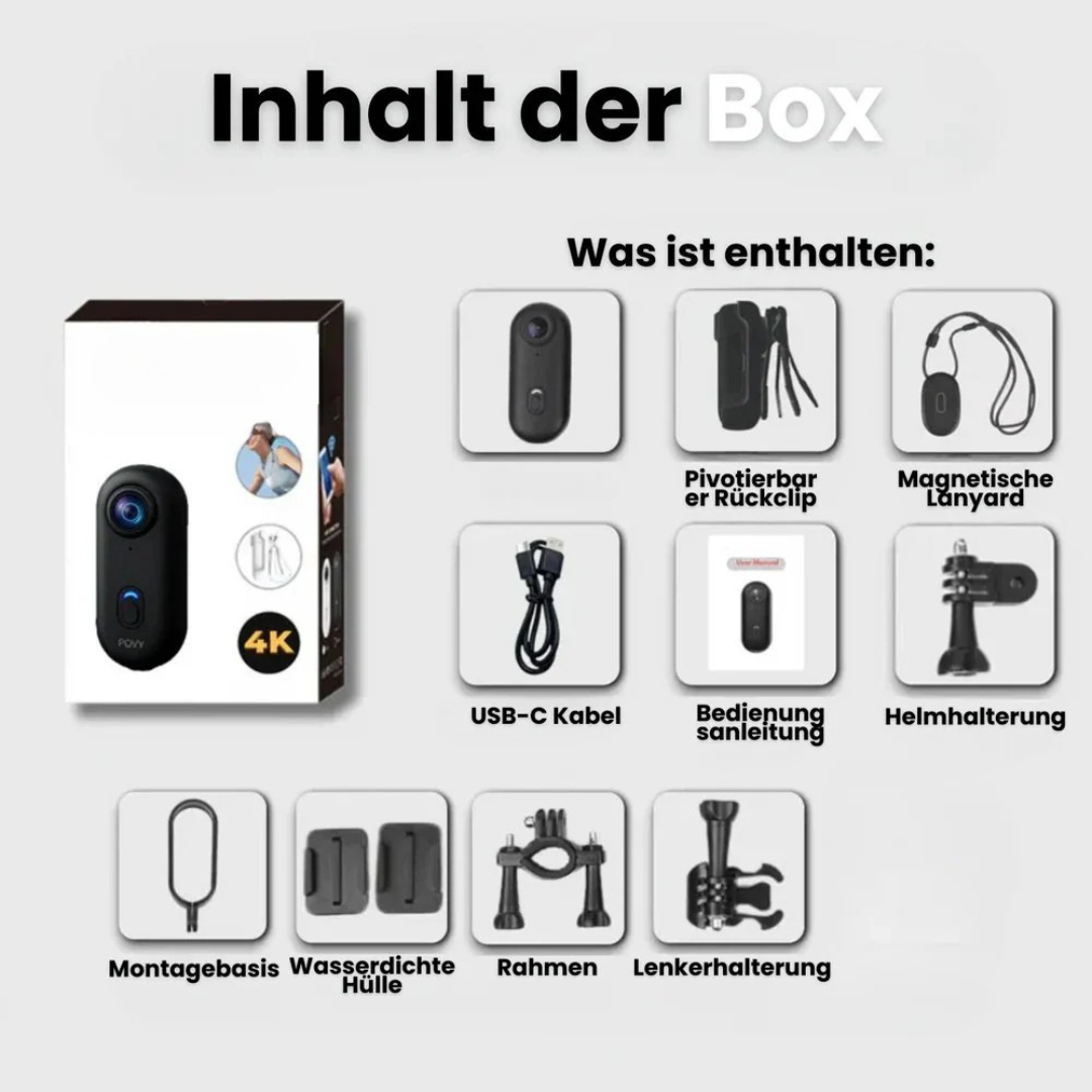 Telecamera d'azione con prospettiva a 360° - Freiheit beim Filmen