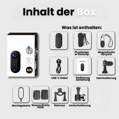 Telecamera d'azione con prospettiva a 360° - Freiheit beim Filmen