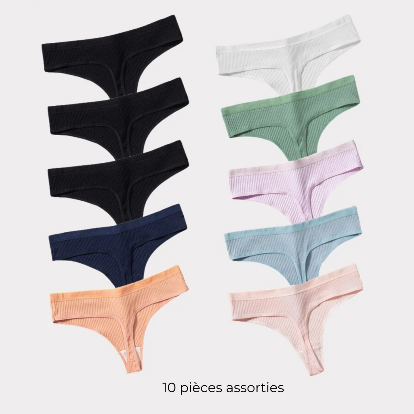 Set di comode infradito in cotone