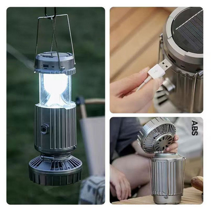 2 in 1 luce solare d'avventura e ventilatore portatile