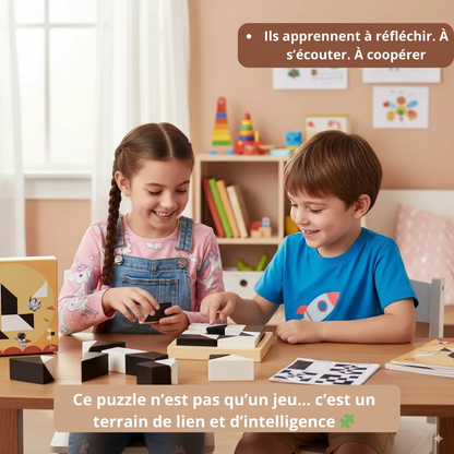 Mini puzzle educativo in legno