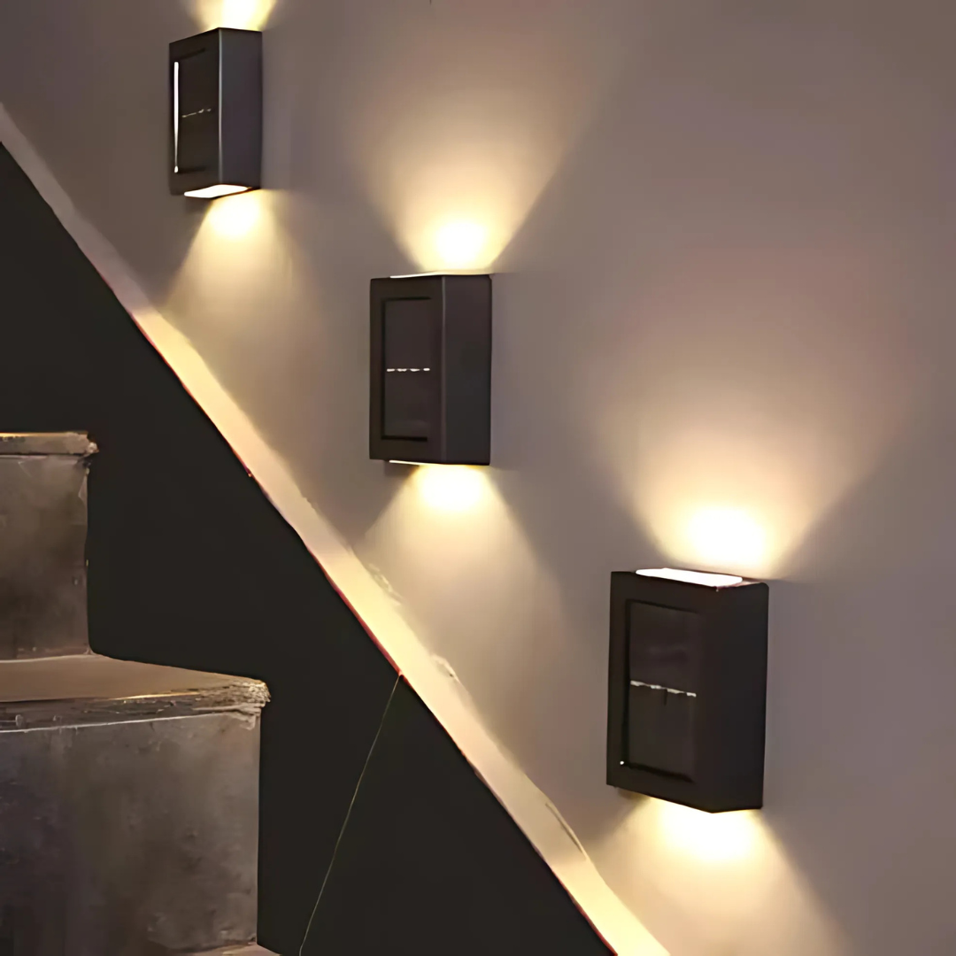 Lampada da parete solare impermeabile per esterni