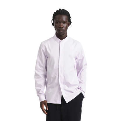 Camicia con collo origami in popeline