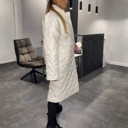 Wende-Steppmantel con taglierino di Leoparden