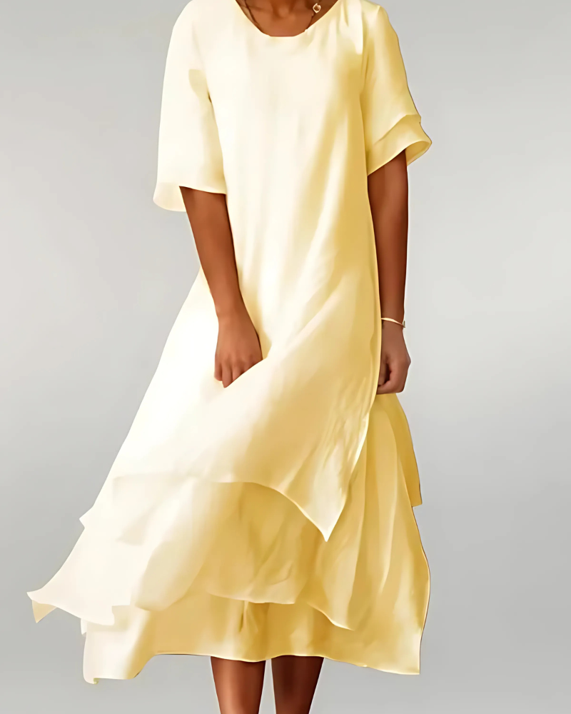 Isilde - Maxi abito elegante in cotone
