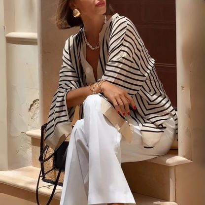 Camicia a righe fluide