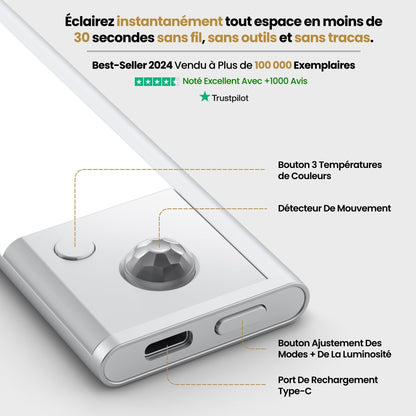 Movimento 3.0™ | Striscia LED con sensore di movimento senza fili.
