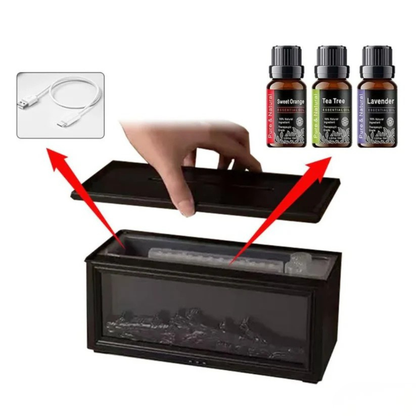 Diffusore di aromi ad effetto fiamma