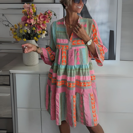 Boho-Stufenkleid Damen