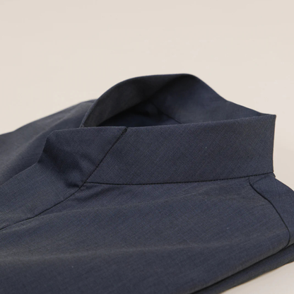 Camicia con collo origami in popeline