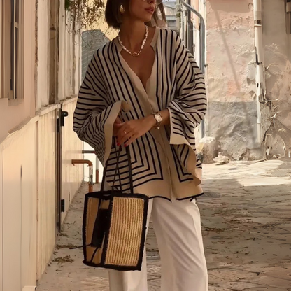 Camicia a righe fluide