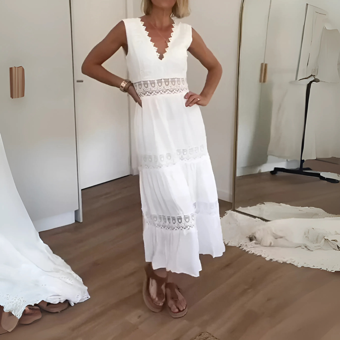 Abito lungo estivo bianco