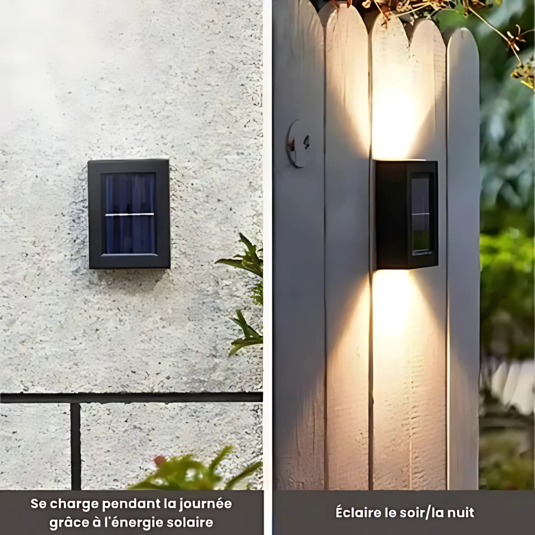 Lampada da parete solare impermeabile per esterni