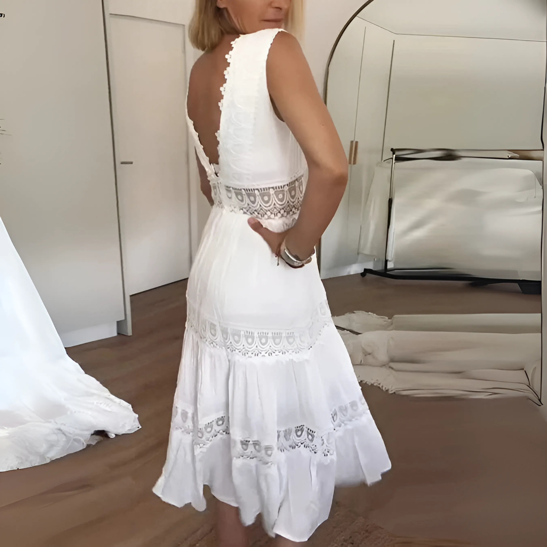 Abito lungo estivo bianco