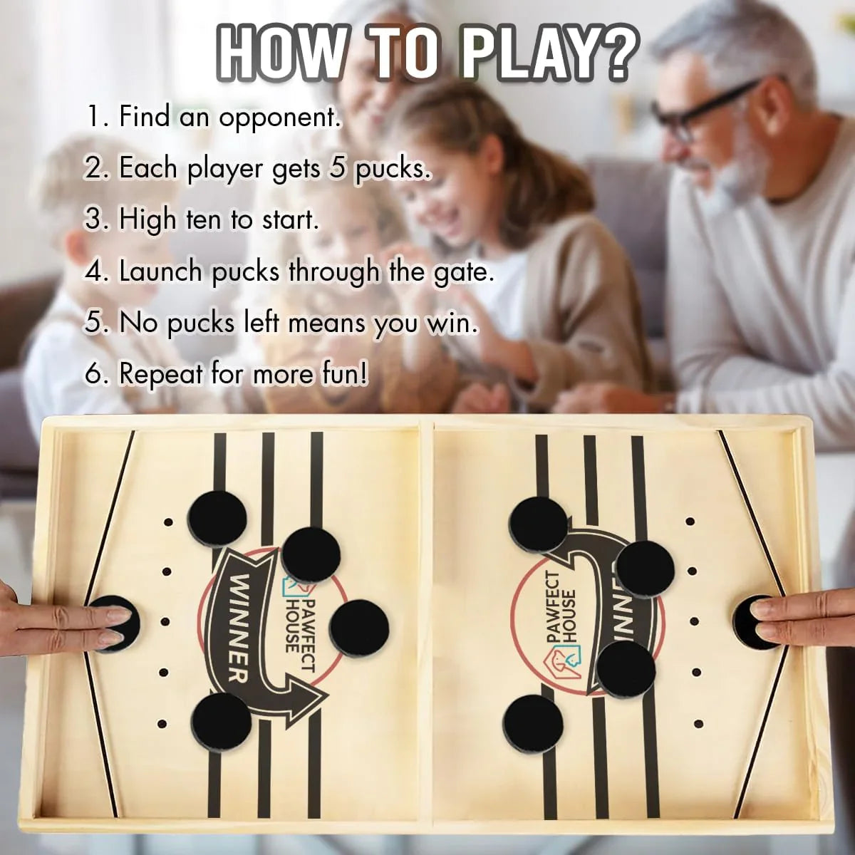 Gioco di Shuffleboard veloce in legno - Il Duello di Abilità