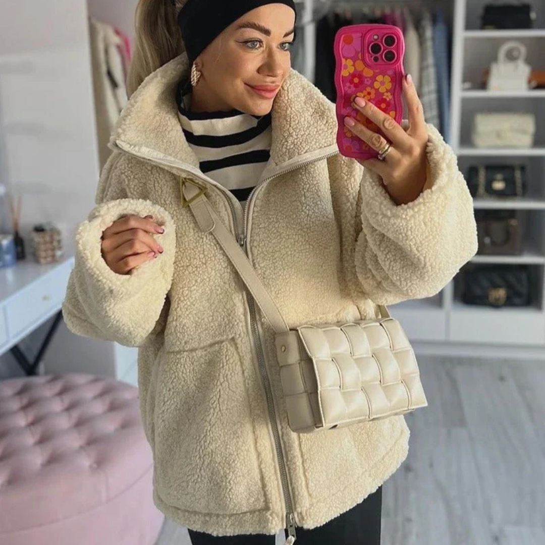 Weicher Teddy-Mantel Damen