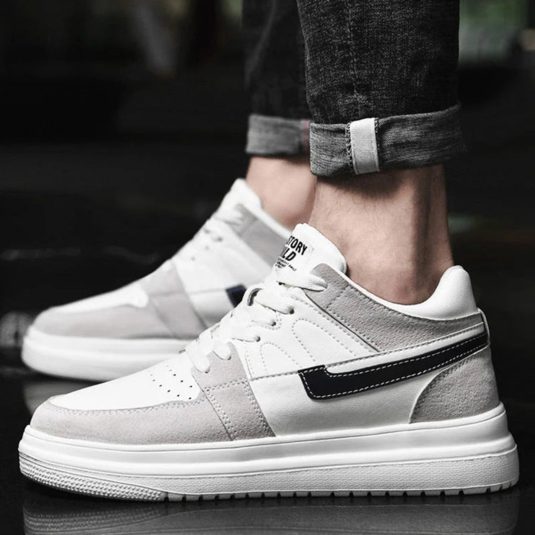 Scarpe da ginnastica comode da uomo di colore grigio