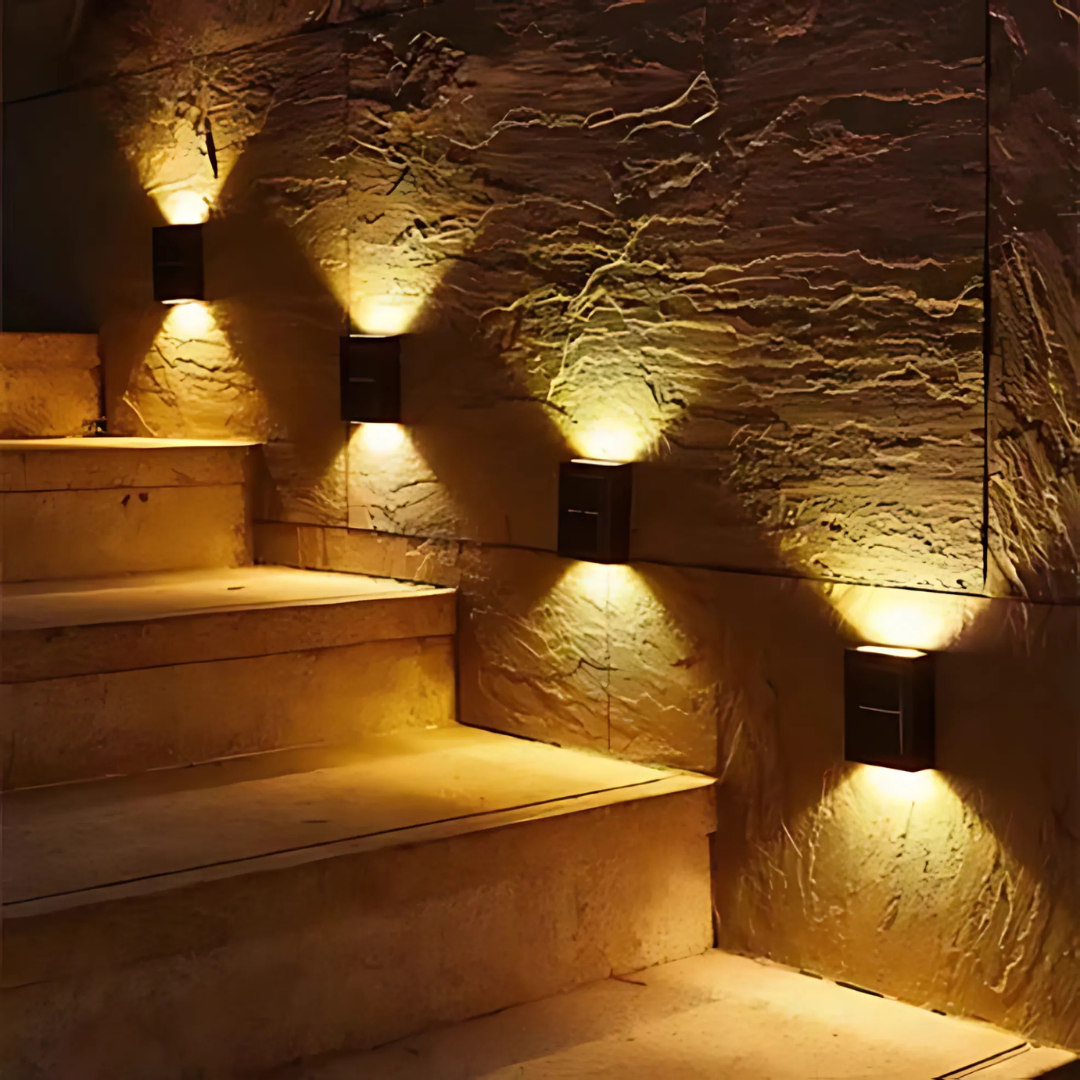 Lampada da parete solare impermeabile per esterni