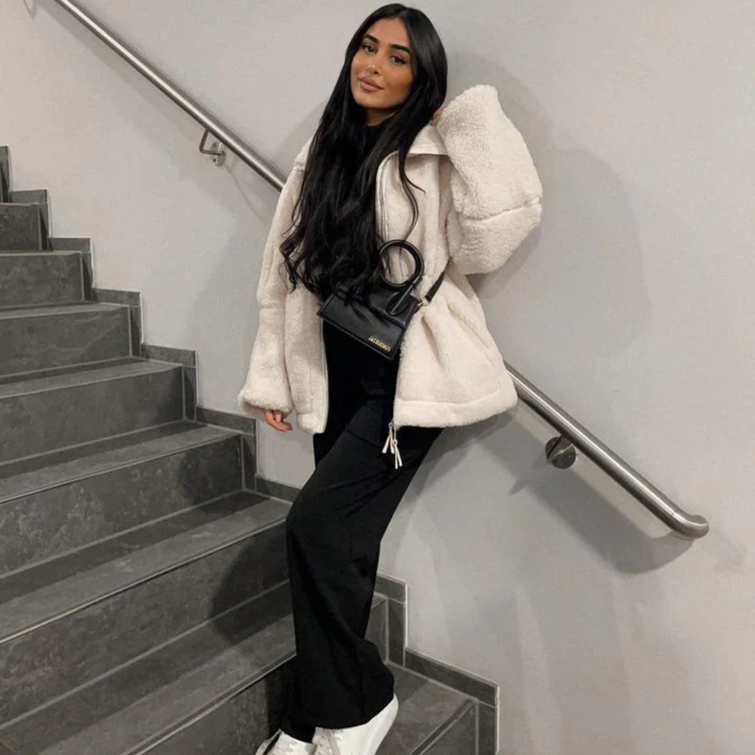 Weicher Teddy-Mantel Damen