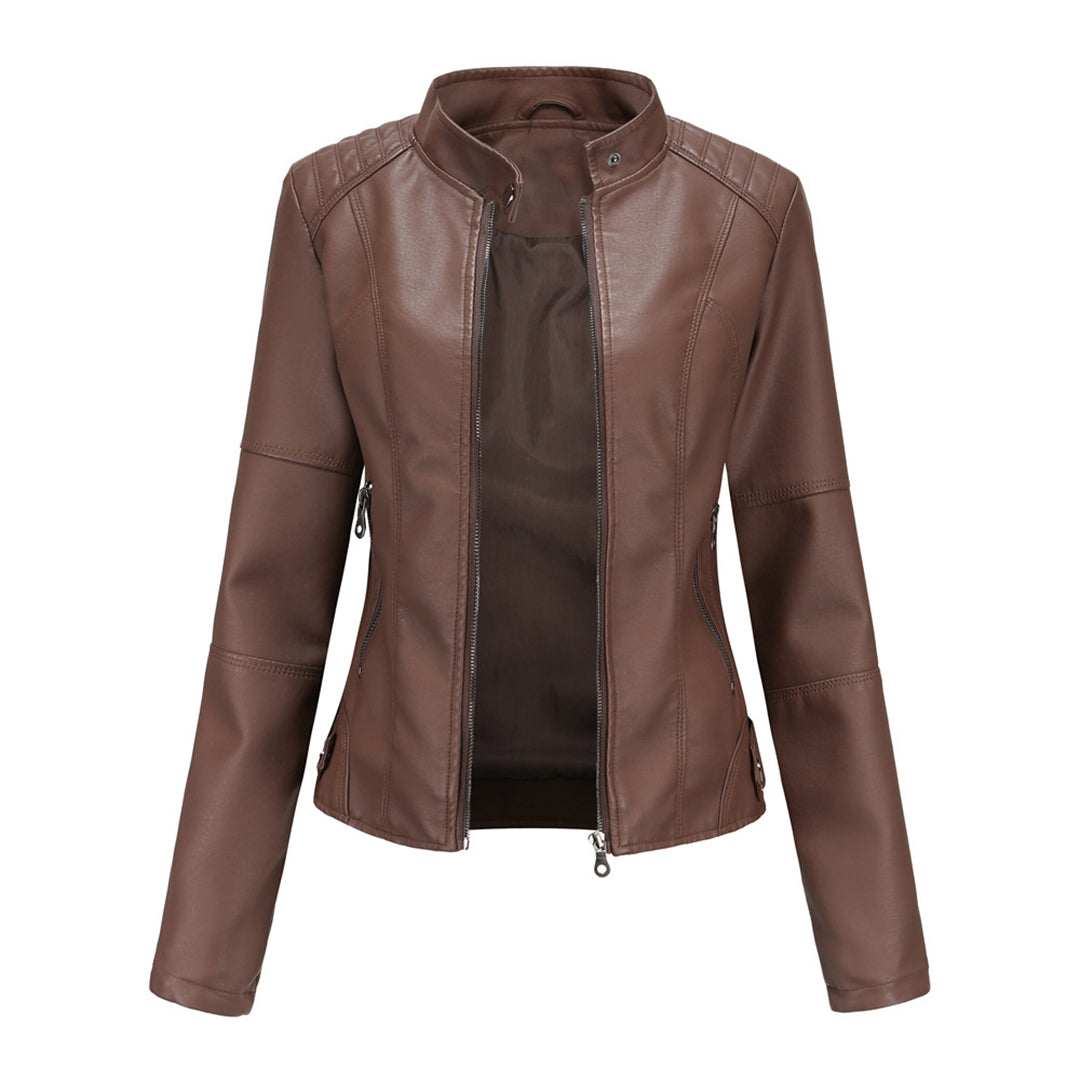 Milena™ - Elegante giacca di pelle