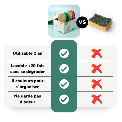 La spugna verde - Lavabile e riutilizzabile