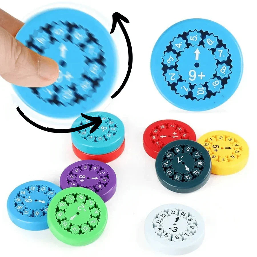 Rechenwirbel - Fidget Spinner Montessori per l'apprendimento interattivo