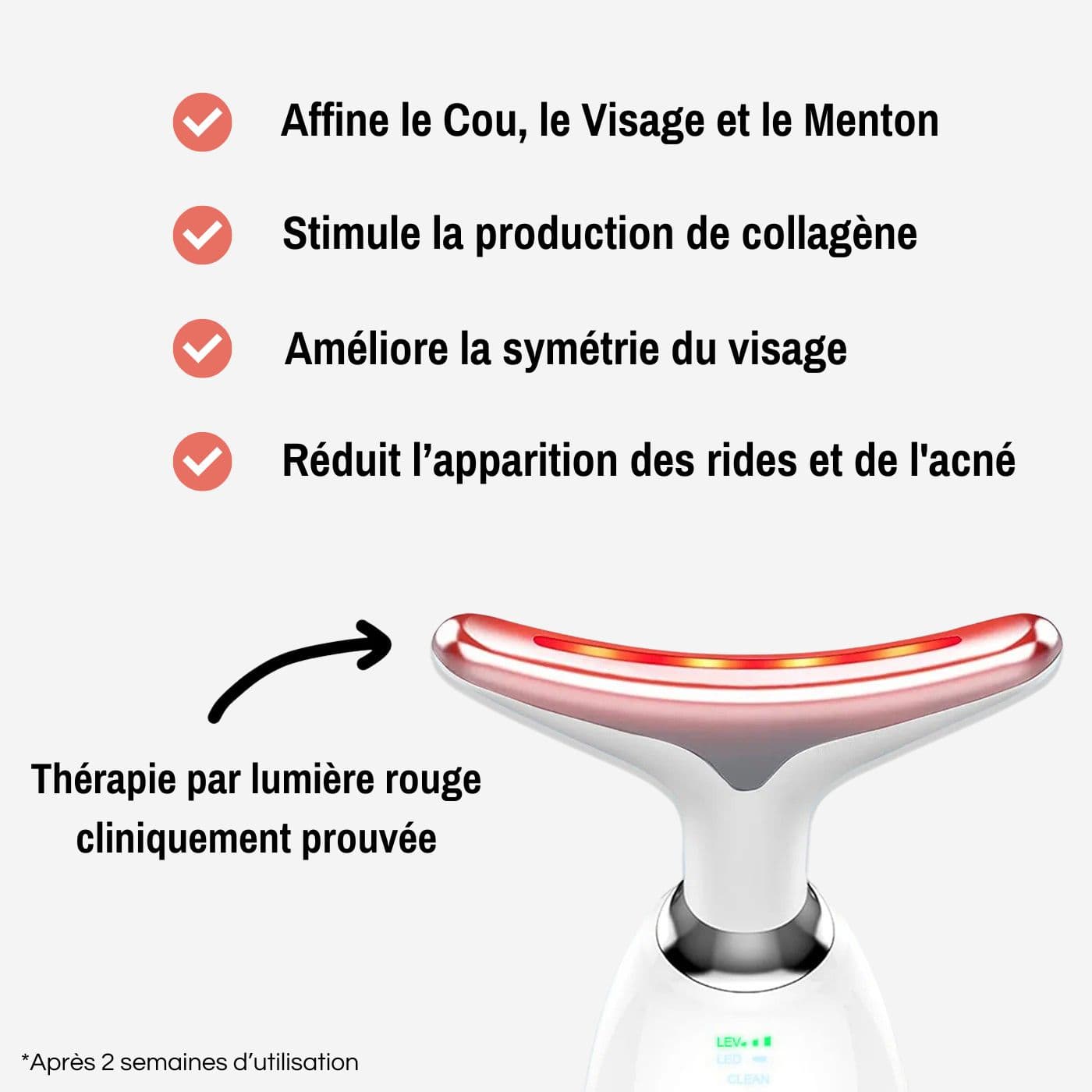 Dispositivo LED anti-età per il viso